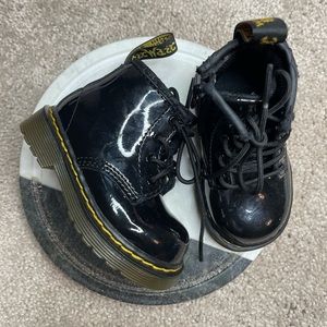 Dr. Martens Toddler Patent Leather Lace Up Boots